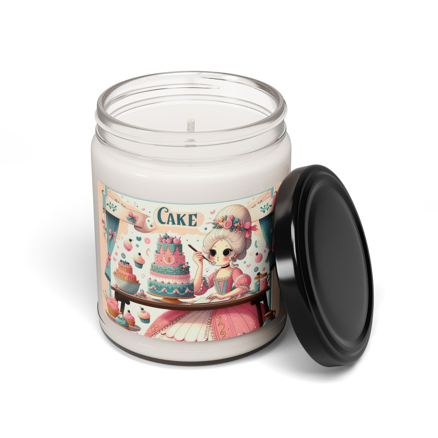 Soy Candle, Marie Antoinette Cake Coconut Scented, France Parisian Whimsical Home Decor Gift, French Inspired Candle, Unique Aromatherapy