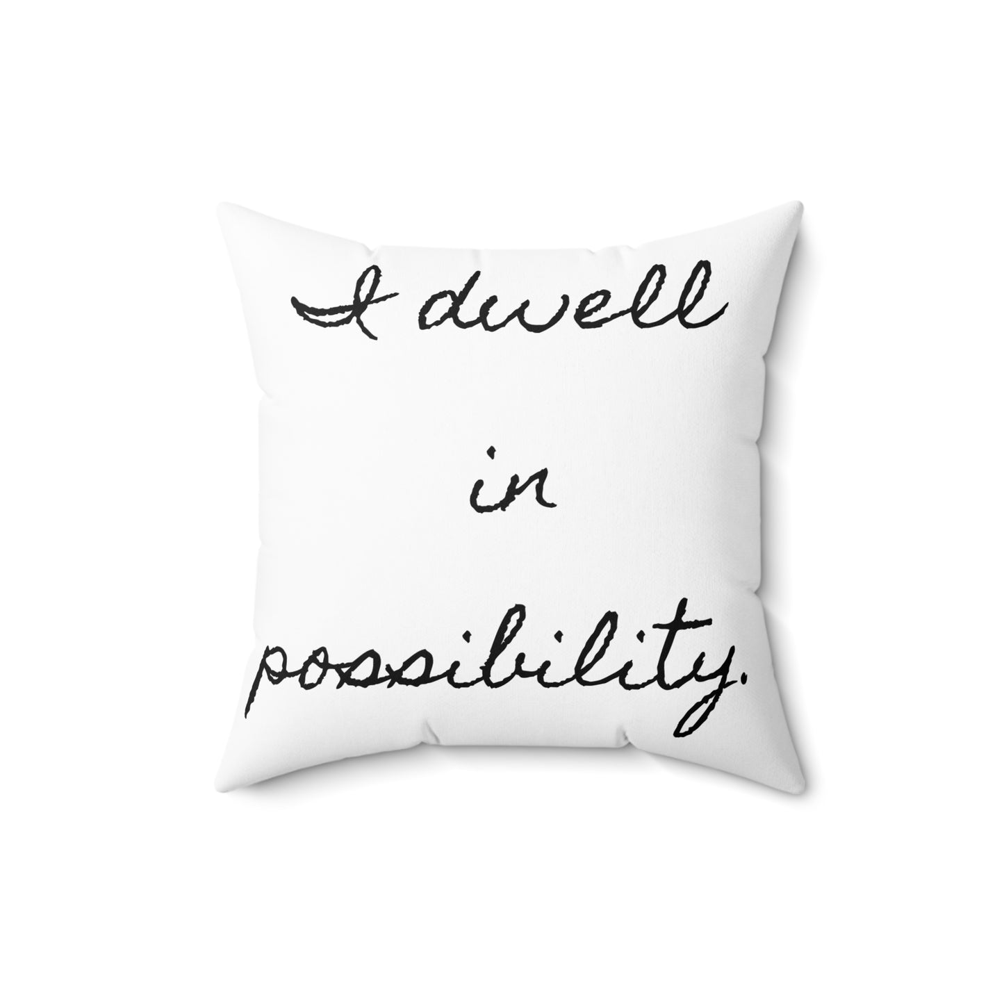 Emily Dickinson, Poet, Child, Square, Pillow, Bedding, Home Decor, Dwell in Possiblities