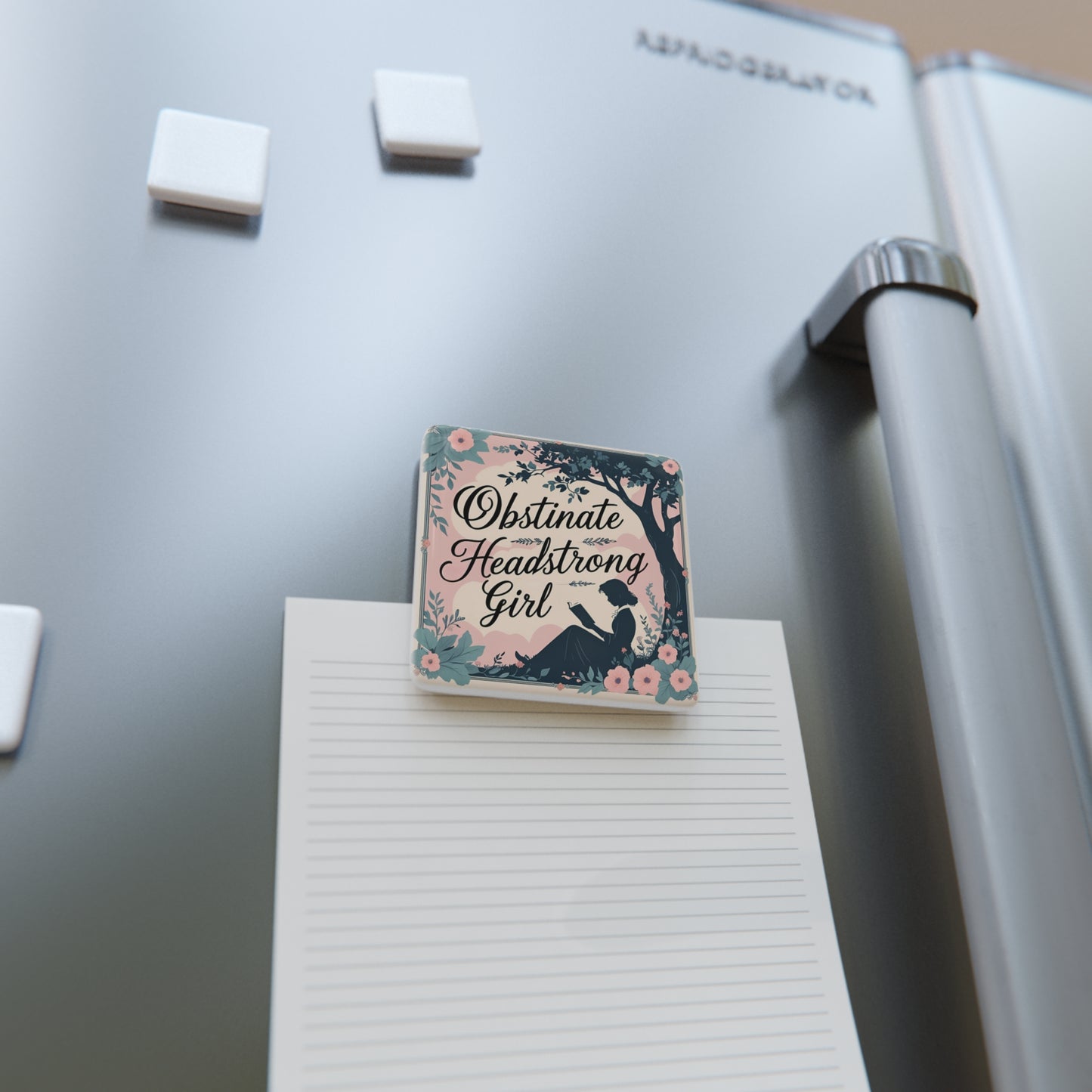 Obstinate Headstrong Girl Porcelain Magnet, Jane Austen Literary Decor, Book Lover's Gift