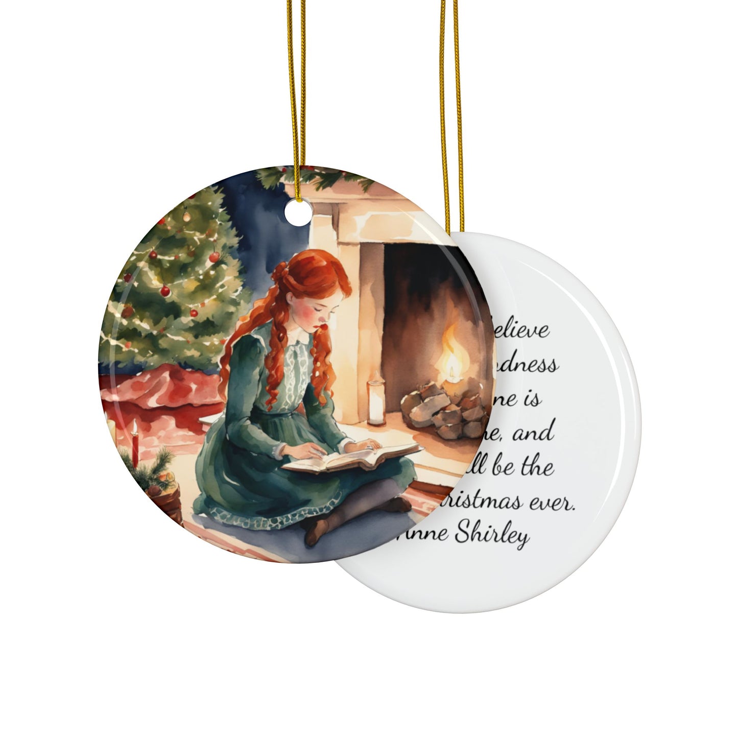 Anne of Green Gables, Christmas, Holiday, Stocking Stuffer, Quote, Decorative Ceramic Ornament, Double-Sided