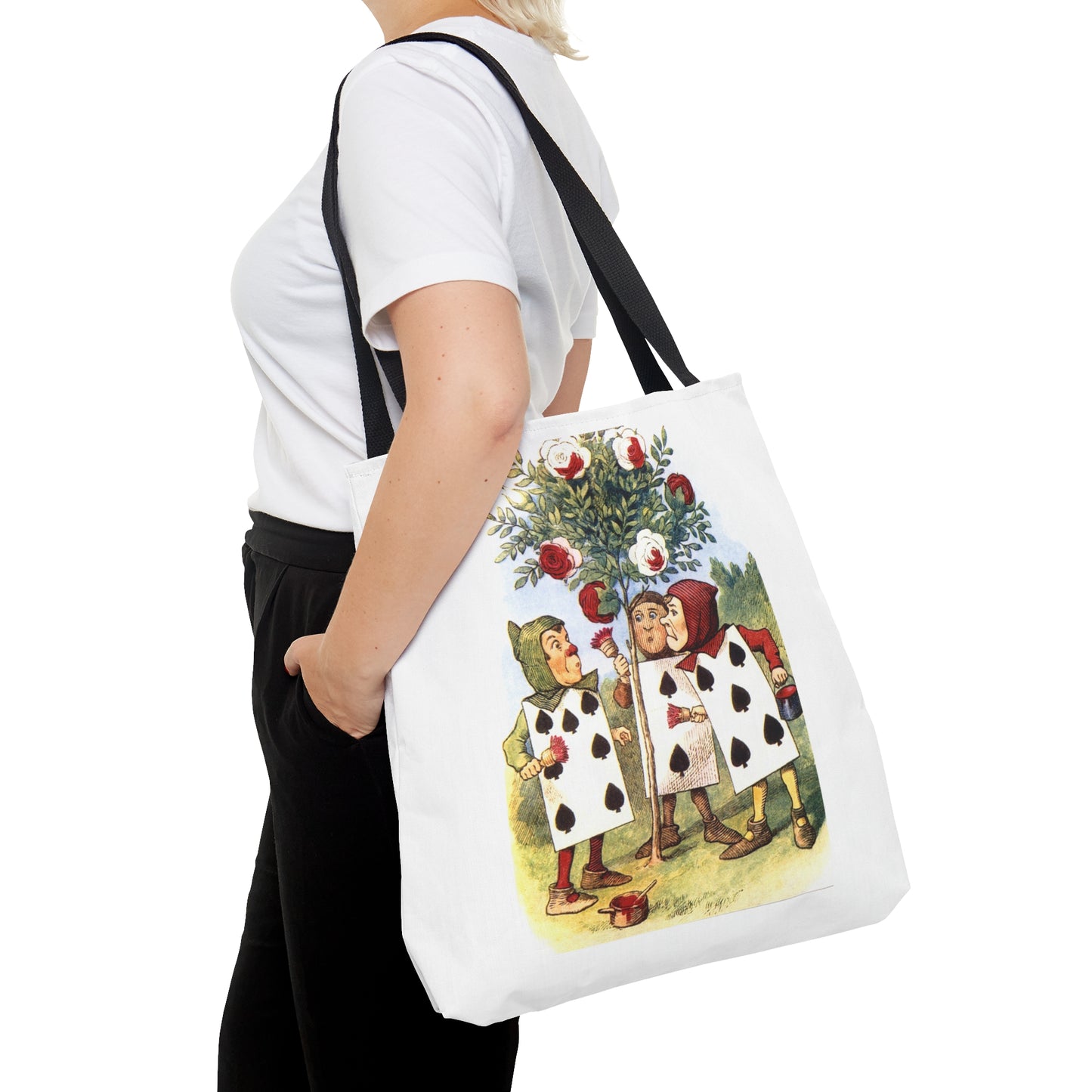 Alice in Wonderland Painting the Roses Red Tote Bag