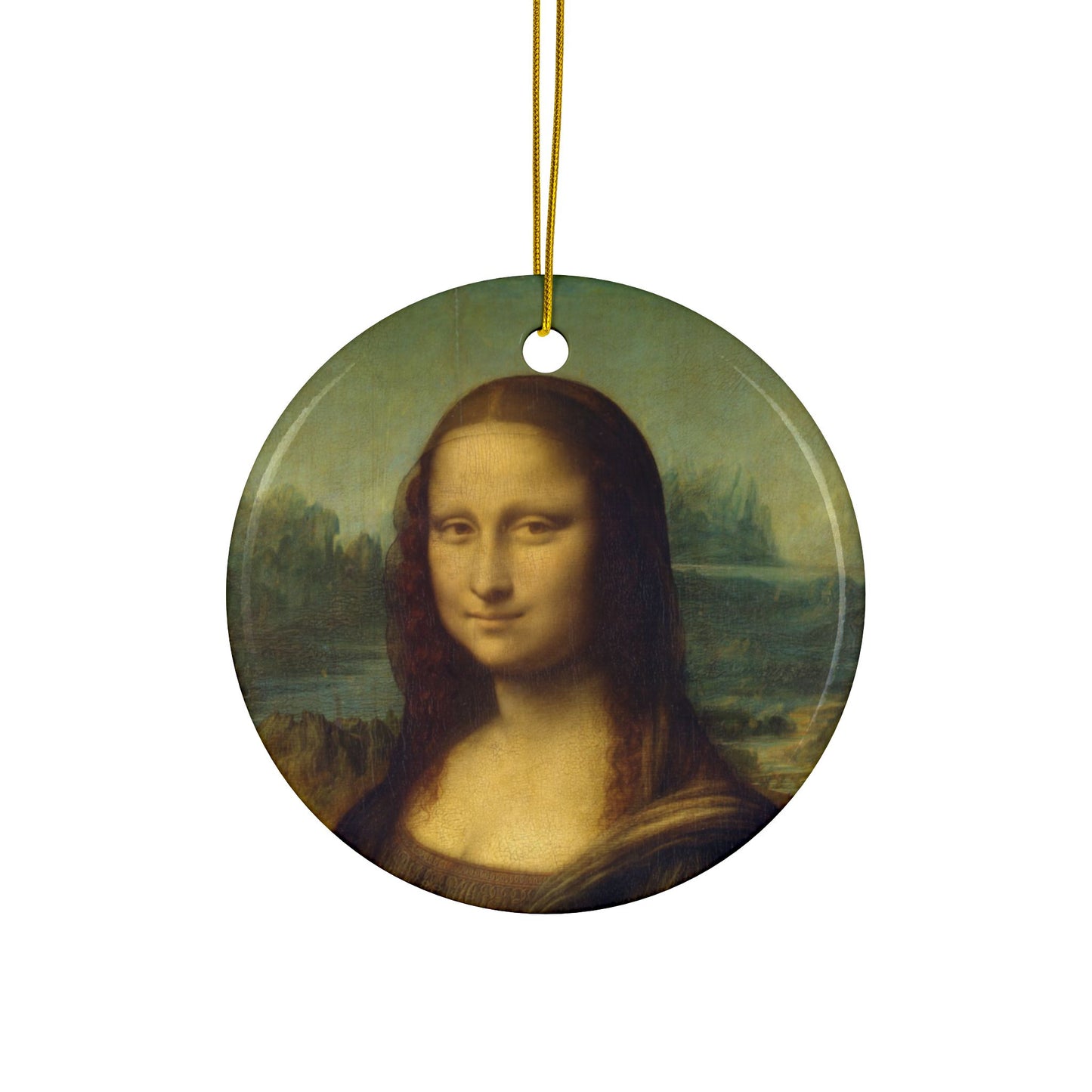 Artistic Square Pillow, Mona Lisa, Leonardo Da Vinci, Renaissance Art Gift, Artist Home Decor, Decor Accent, Ceramic Ornaments, Home Decor,