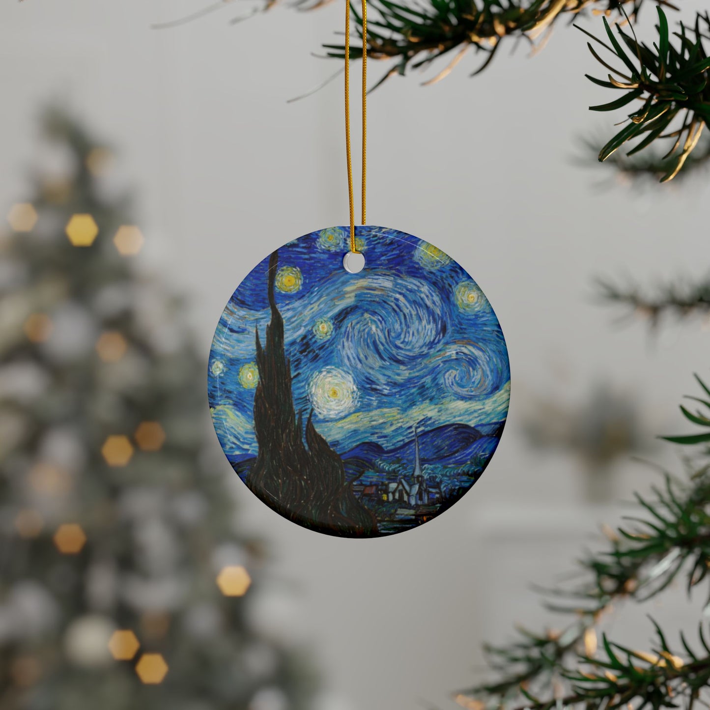 Starry Night Ceramic Ornaments, Van Gogh Holiday Decorations, Artistic Gift Ideas, Home Decor, Christmas Ornaments, Art Inspired Decor