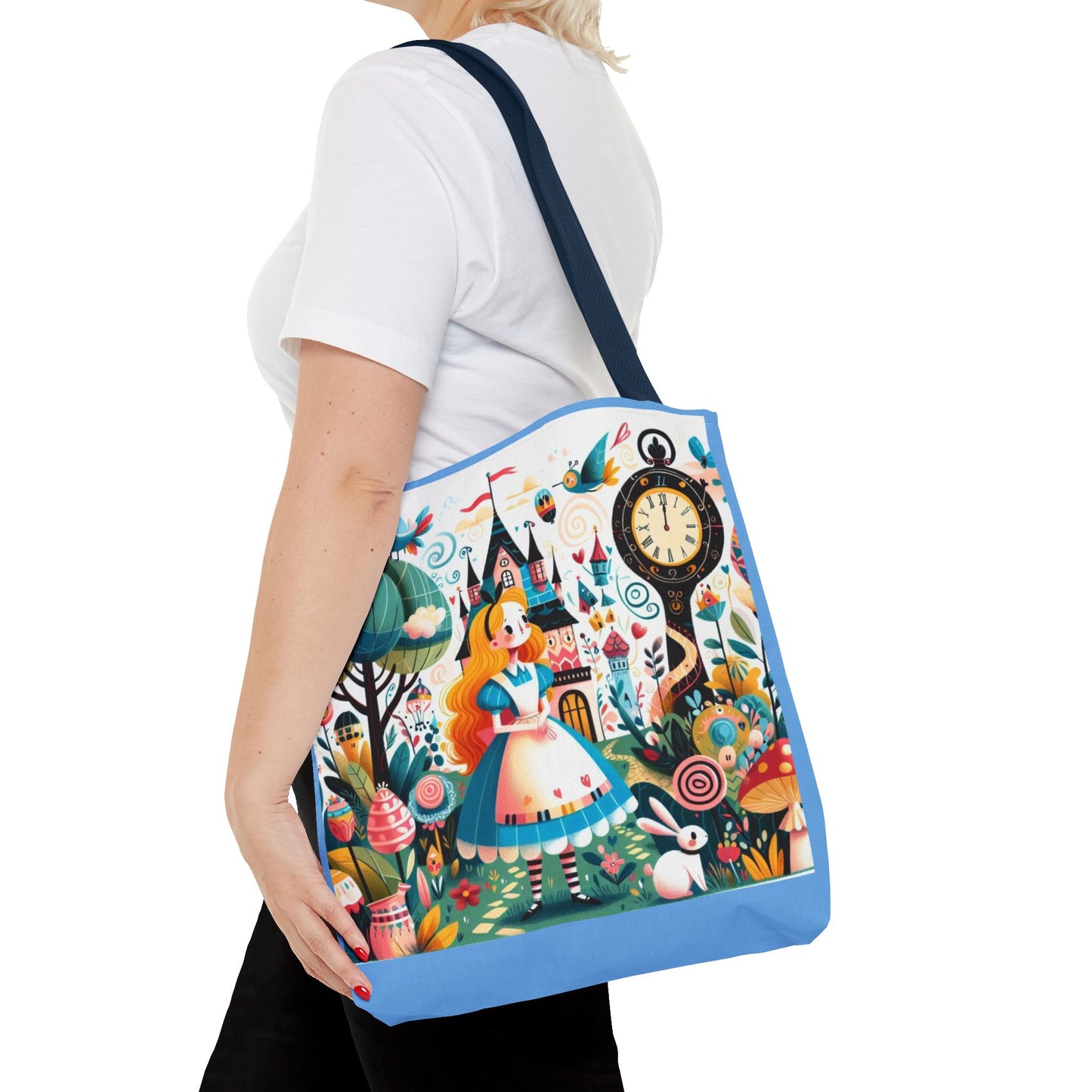 Alice in Wonderland, Fairytale, Lewis Carroll, Tote Bag, Book Bag, School, Library, Book Club