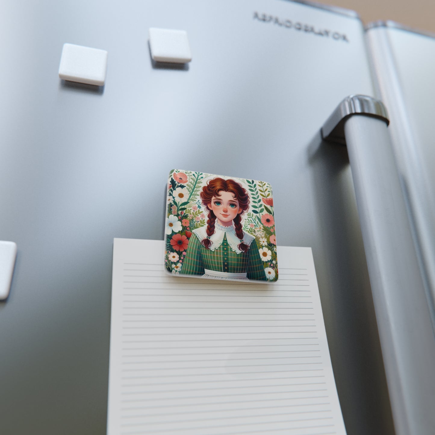 Anne of Green Gables, Lucy Maud Montgomery, Porcelain Magnet, Square