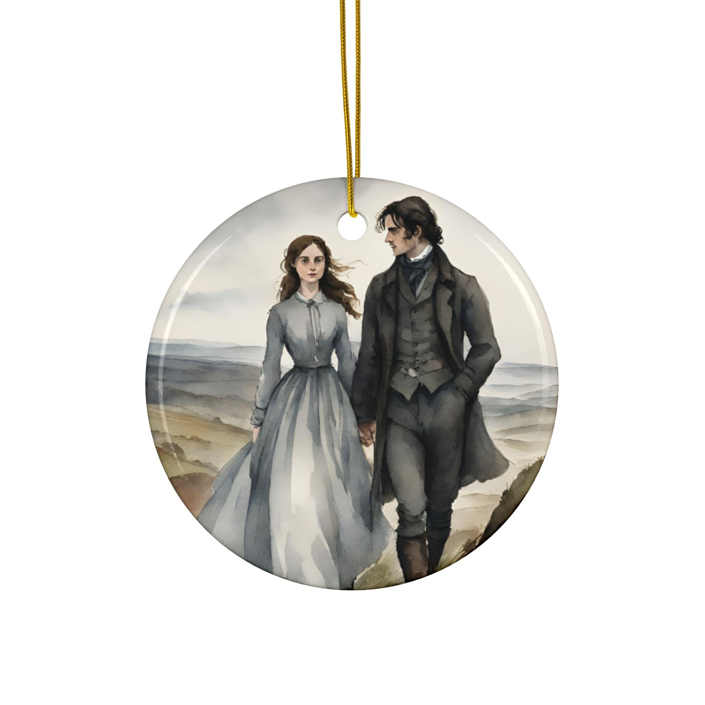 Wuthering Heights, Emily Bronte, Ceramic, Ornament, Christmas, Holiday, Gift