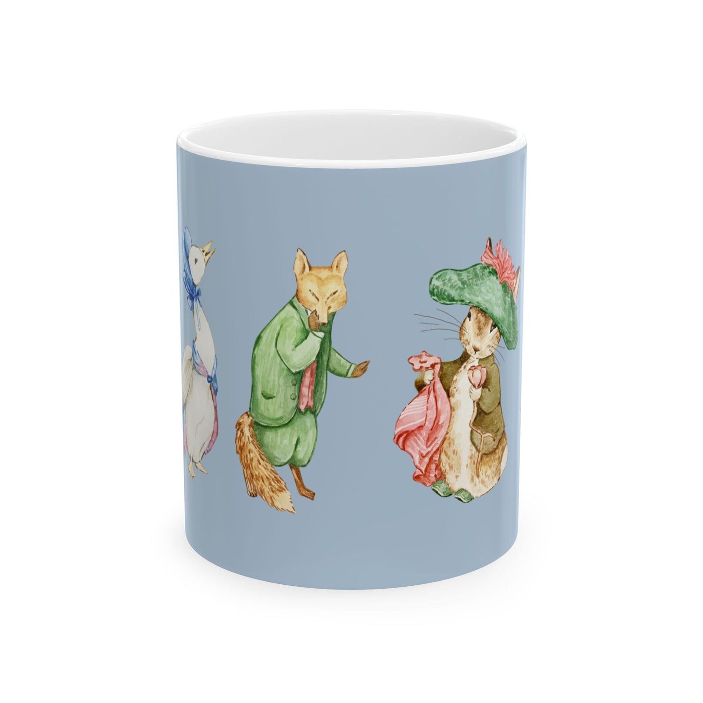 Beatrix Potter Ceramic Mug, Baby Boy Shower Gift, Peter Rabbit Kitchen Decor Cup, 11oz 15oz, Characters, Favor