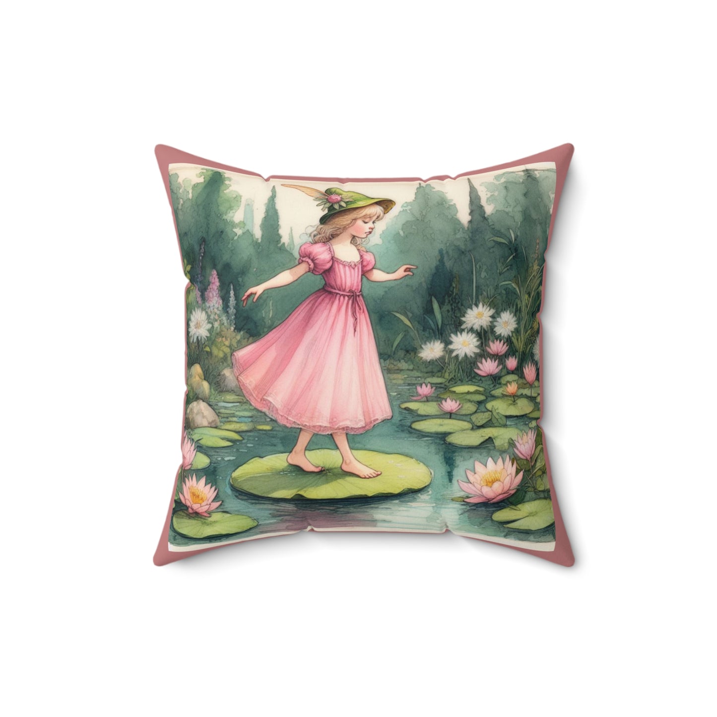 Thumbelina, Square Pillow, Literary Pillow, Library, Book Nook, Reading Corner, Classroom, Teacher, Gift, Fairytale