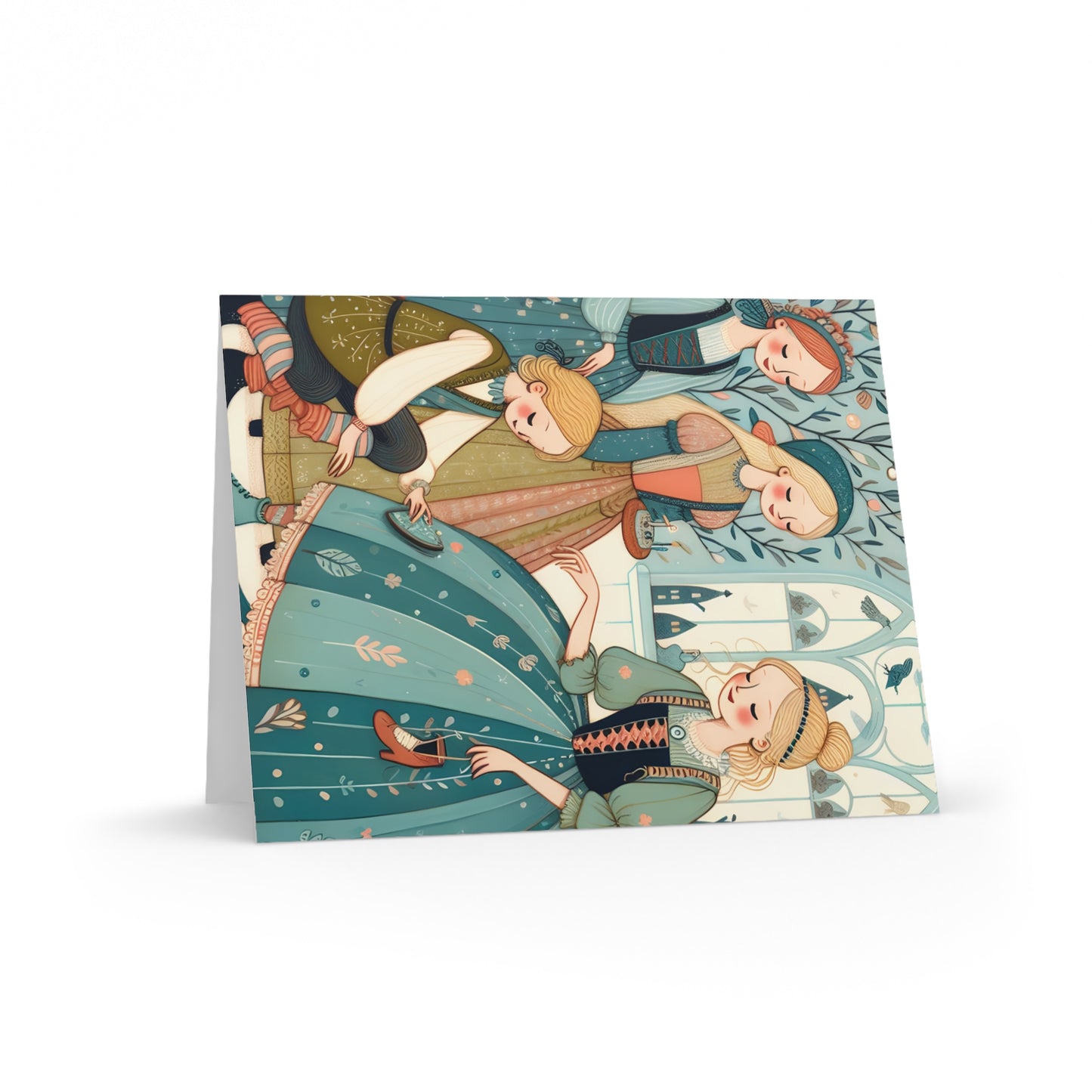 Greeting Cards Set, Cinderella Fairytale Collection, Brothers Grimm Inspired Stationery, 8 16 24 pcs, Special Occasion Note Cards, Magical