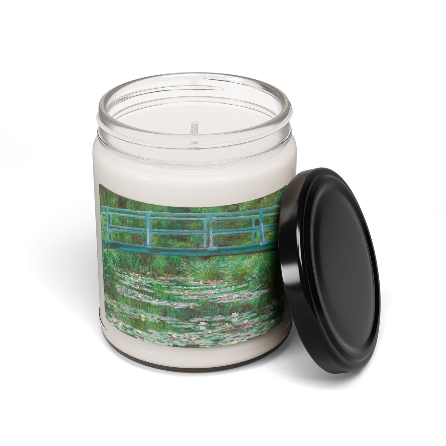 Claude Monet, Japanese Bridge, Waterlilies, Scented Soy Candle, 9oz