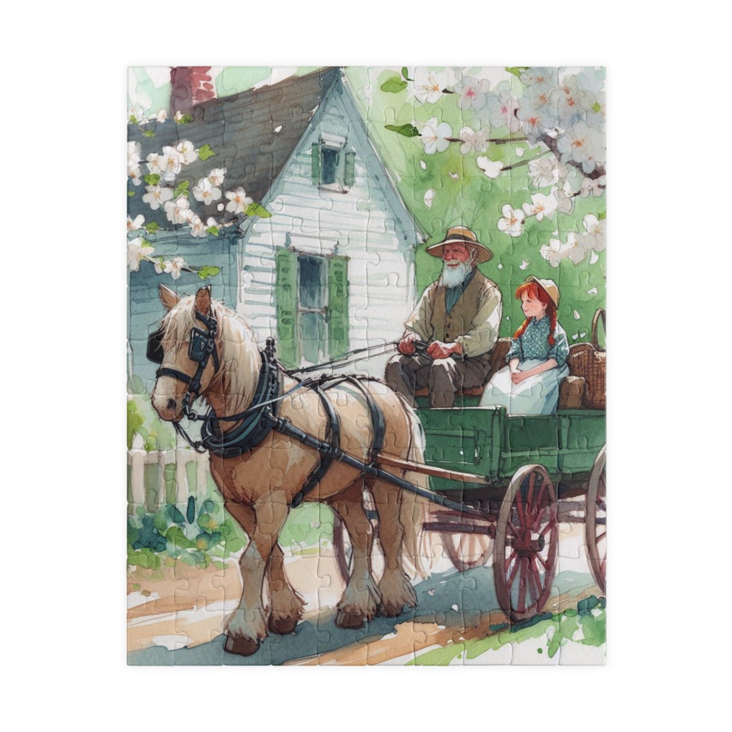 Anne of Green Gables Puzzle, Lucy Maud Montgomery Literary Jigsaw Gift, Educational Game, Matthew Cuthbert - 110, 252, 520-piece