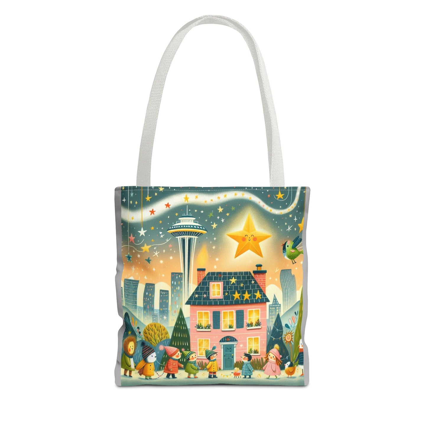 Seattle, Space Needle, Washington, Twinkle Twinkle Little Star, Nursery Rhyme, Tote Bag, Book Bag, Library Bag, Gift, School Bag,