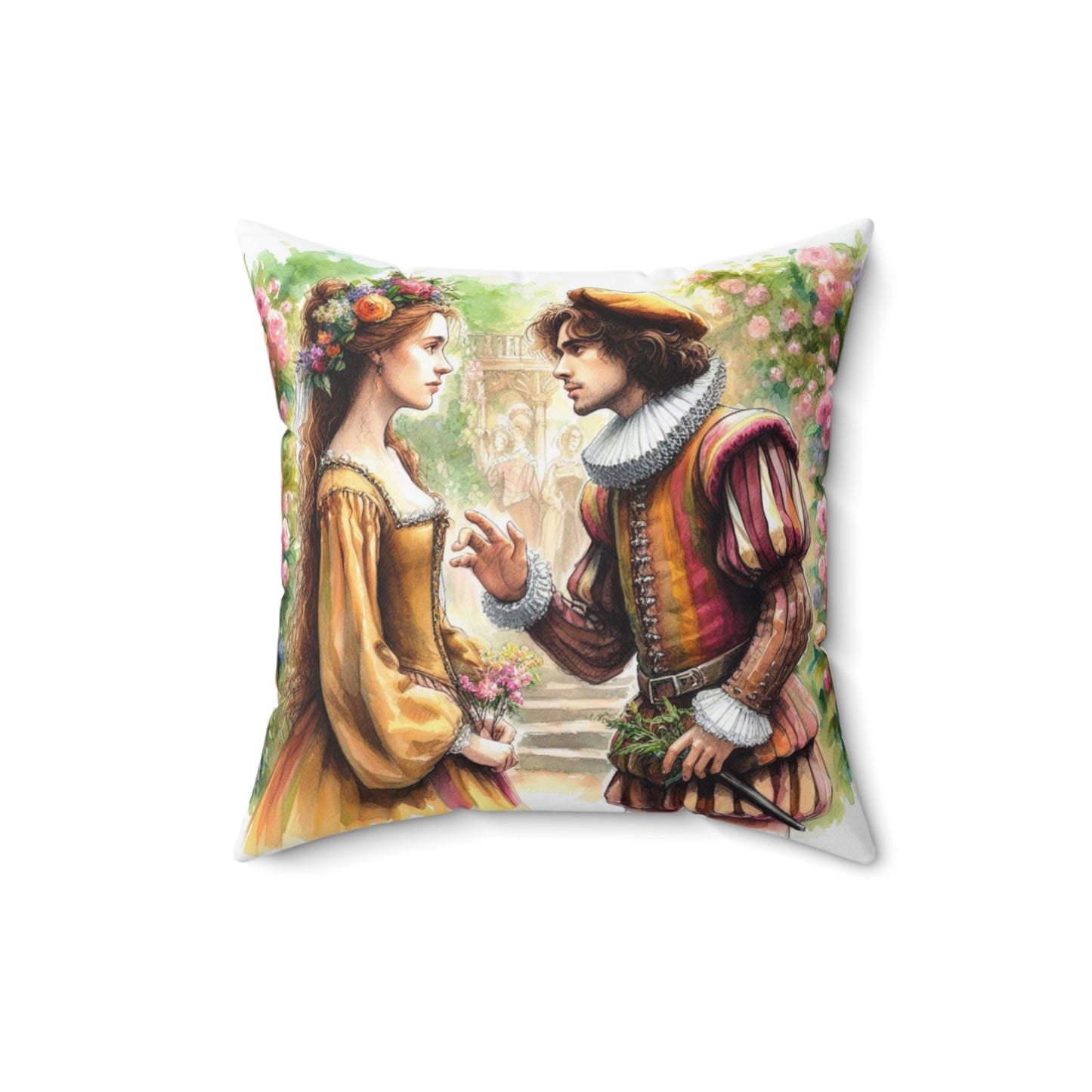 Shakespeare, Taming of the Shrew, Kate, Petruchio, Spun Polyester Square Pillow, Gift