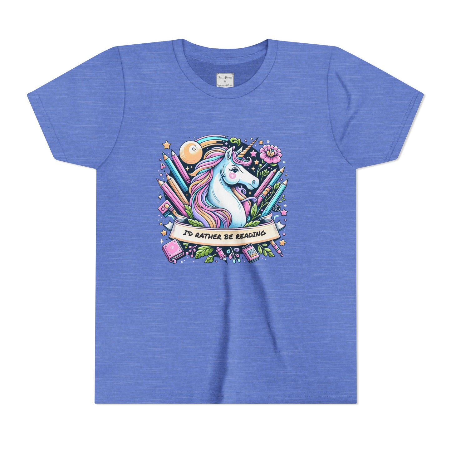 Youth Tee, Unicorn Reading Shirt | Fun Kids Tee, Unicorn Lover Gift, Reading Shirt, Birthday Present, Cute Graphic Tee, Youth Shirt