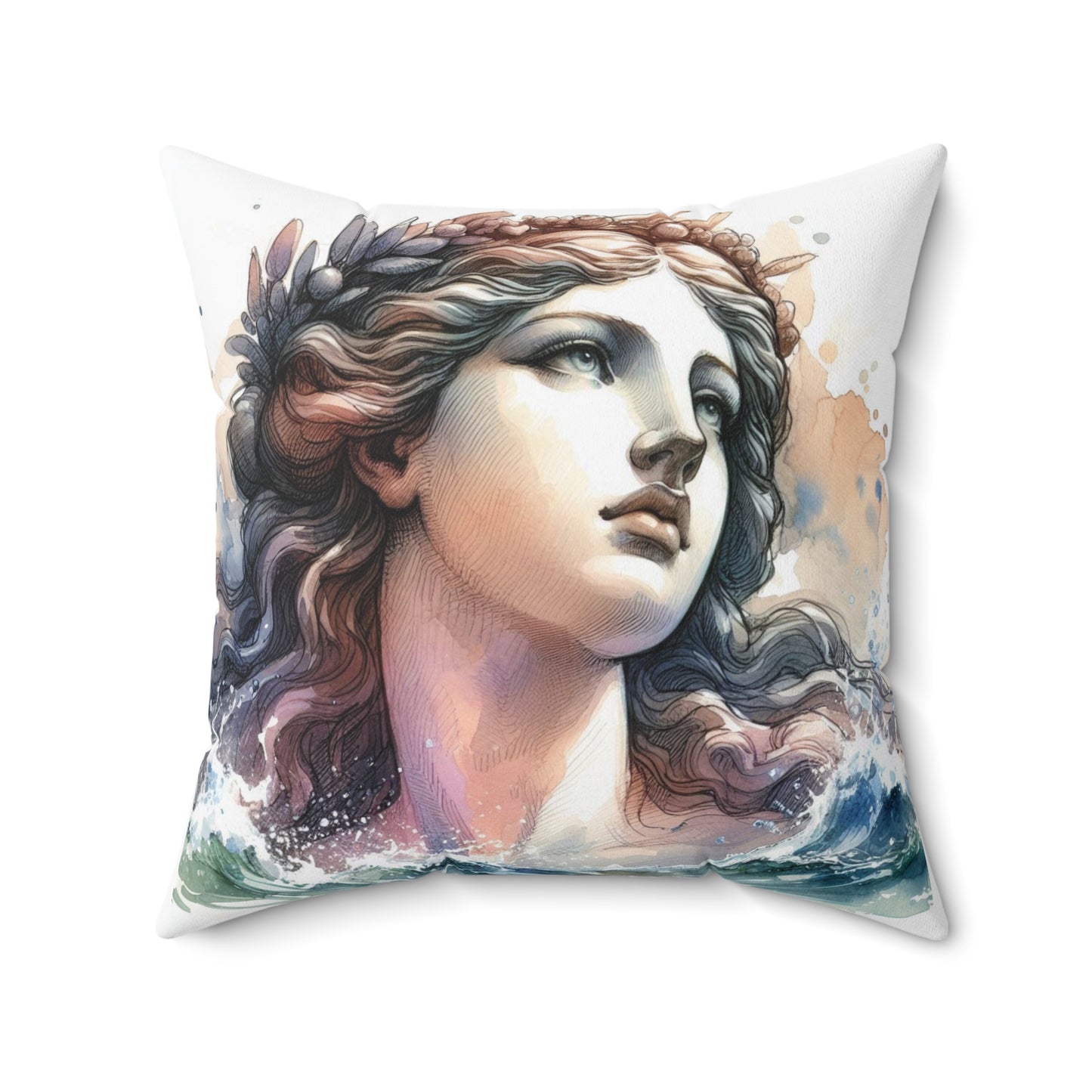 Aphrodite Pillow, Mythology Home Decor, Classical Education Gift, Greek Goddess Cushion, Spun Polyester Square Pillow