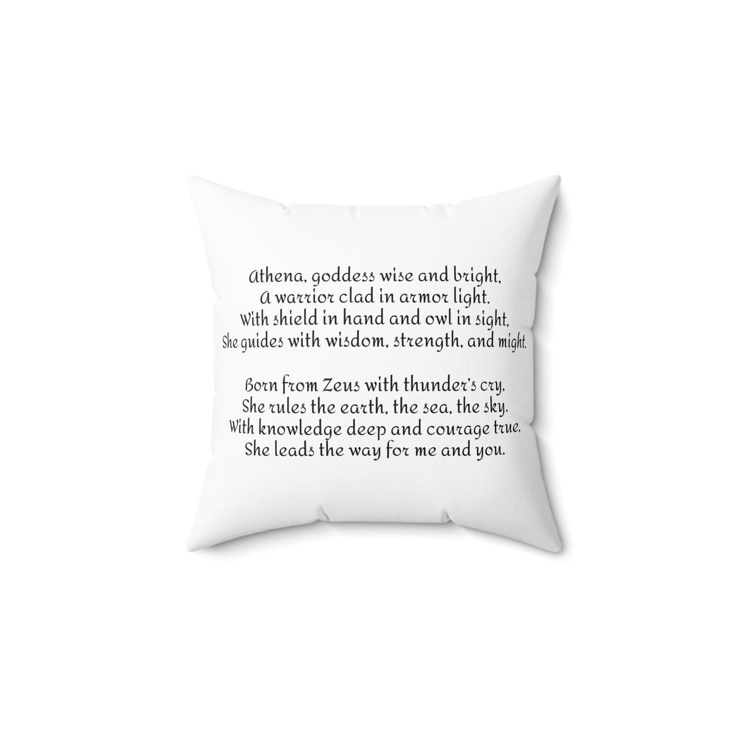 Athena Pillow, Greek Goddess Decor, Classical Educational Decor, Goddess of War Cushion - Spun Polyester Square Pillow, Home Decor, Throw