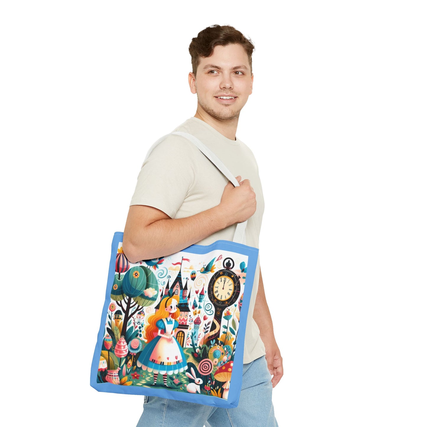 Alice in Wonderland, Fairytale, Lewis Carroll, Tote Bag, Book Bag, School, Library, Book Club