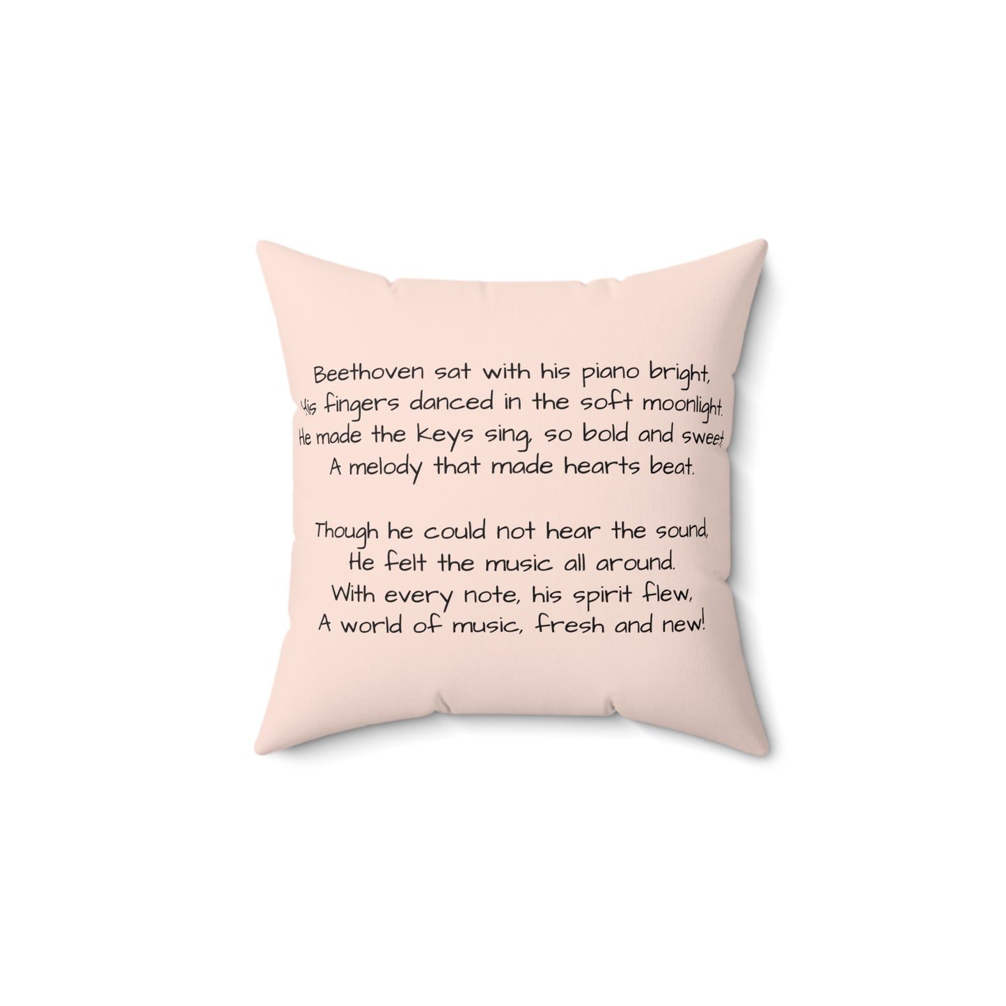Classical Music Pillow, Beethoven Piano Music Library Home Decor, Teacher Gift, Kids Room Decoration, Gift for Music Lover, Classroom Decor,