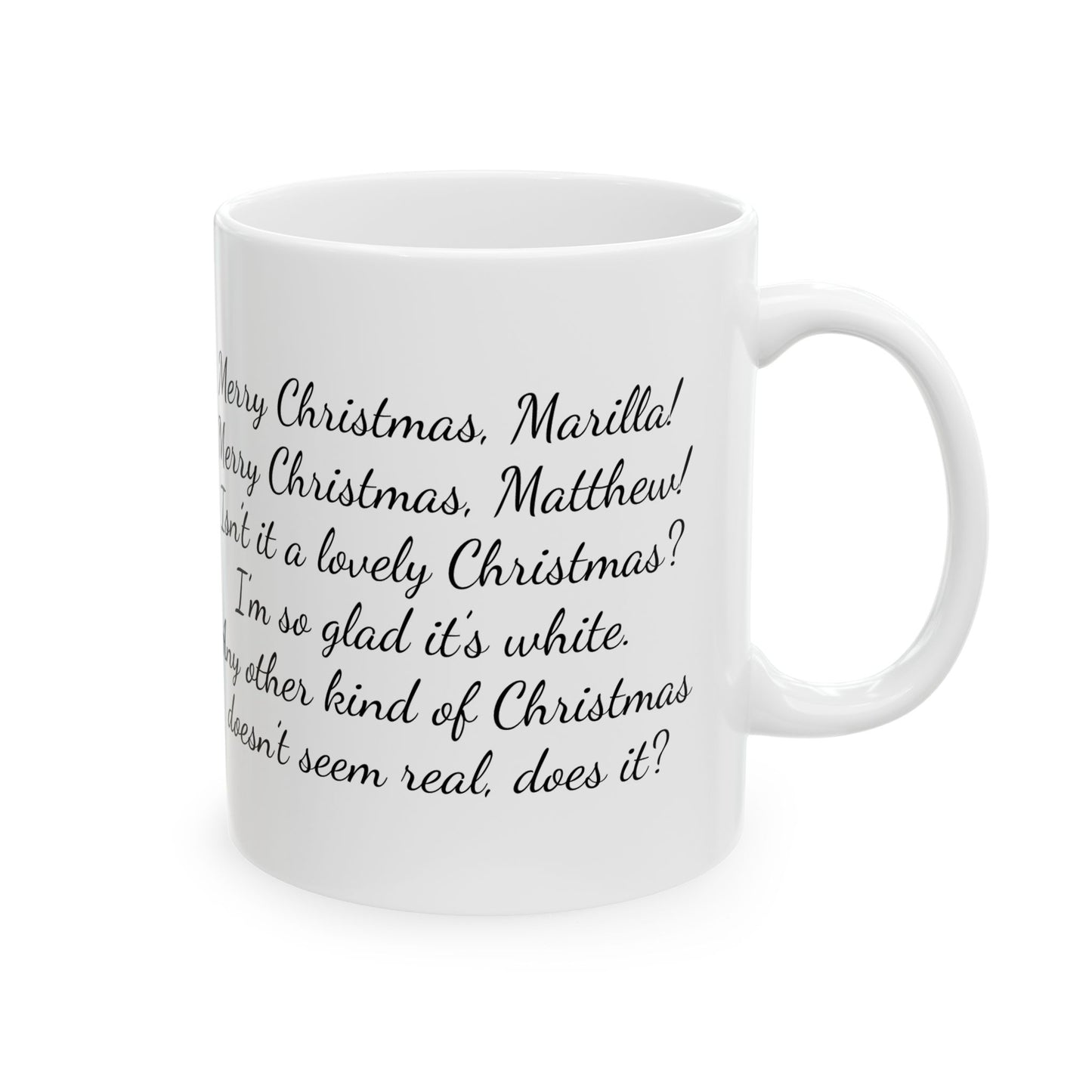 Anne of Green Gables Christmas Mug, Holiday Cup, Book Lover Gift, Kindred Spirits Tea Mug, Classic Literature Festive Drinkware