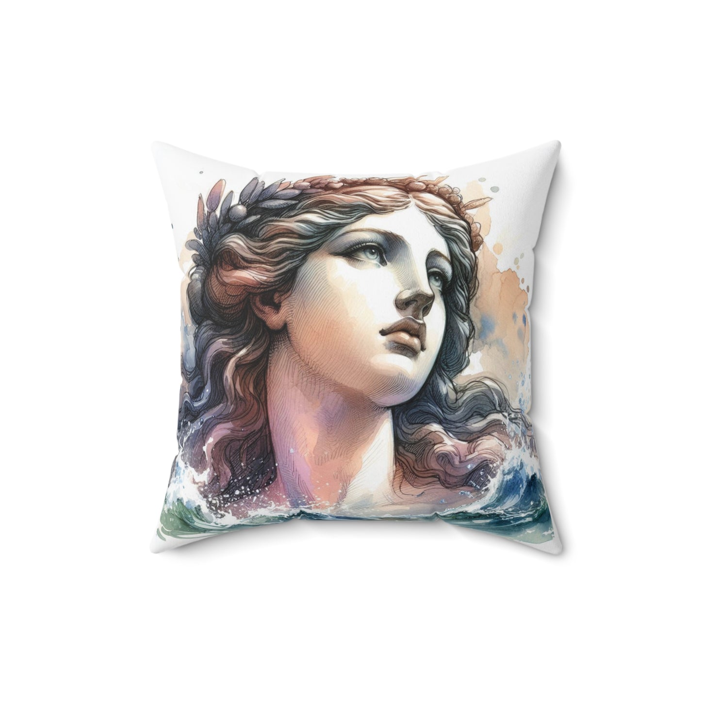 Aphrodite Pillow, Mythology Home Decor, Classical Education Gift, Greek Goddess Cushion, Spun Polyester Square Pillow
