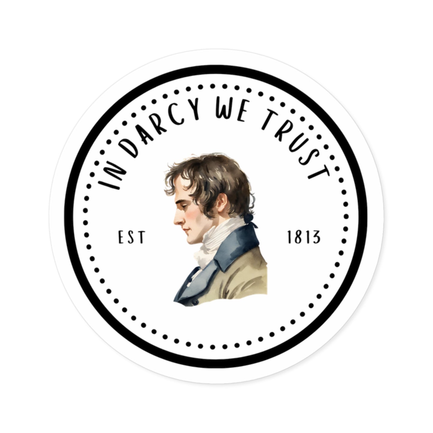 Regency, Jane Austen, Darcy, Pride and Prejudice, Austenite, Round Stickers, Indoor, Outdoor