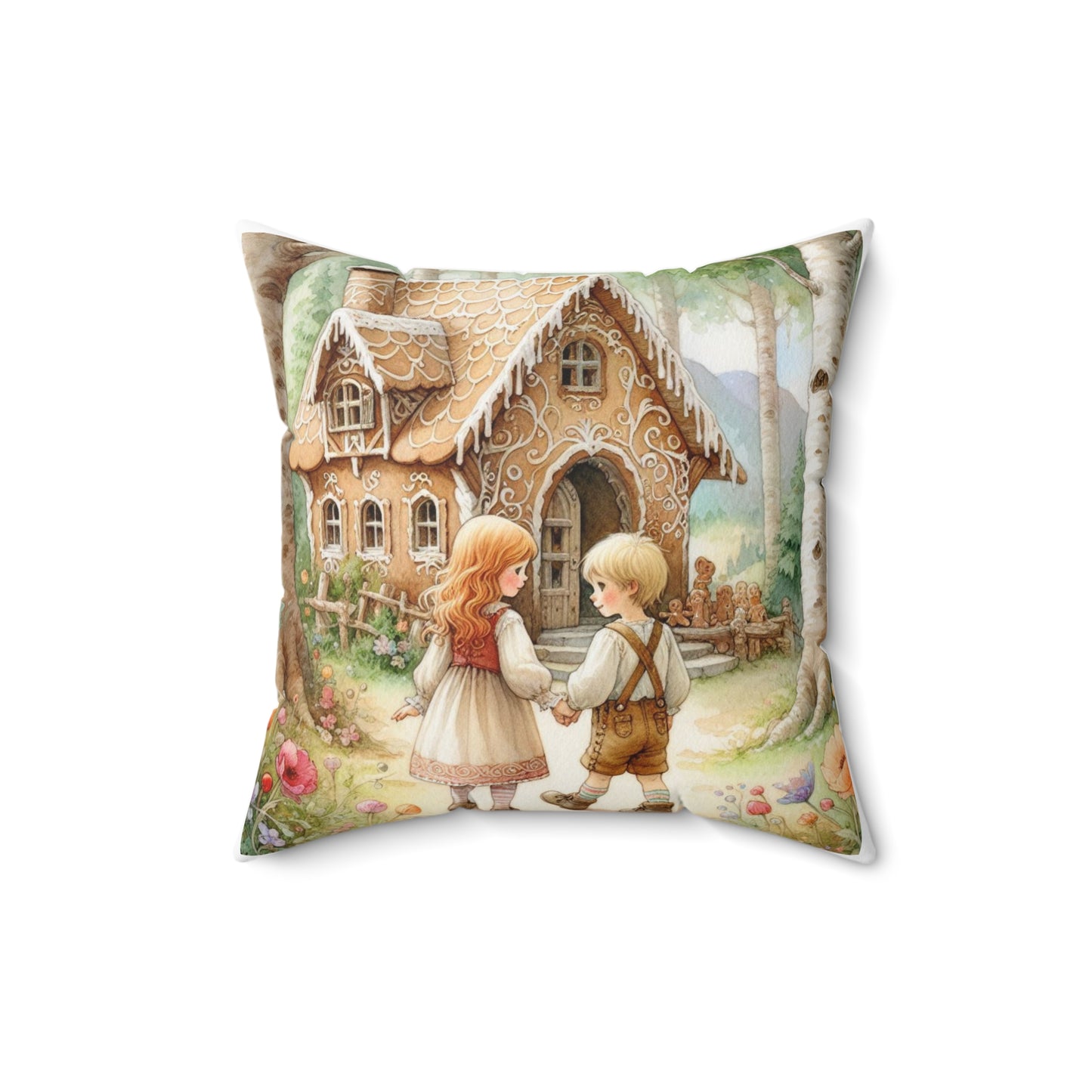 Fairy Tale Pillow, Cozy Decor, Kids Room Accent, Gift for Readers, Nursery Pillow, Storybook Home Decor, Hansel and Gretel