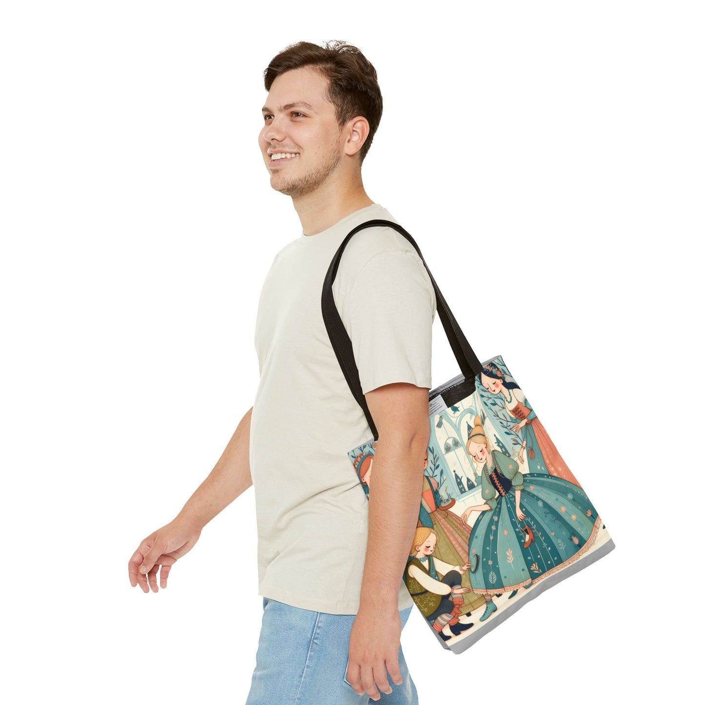 Cinderella, Fairy Tale, Tote Bag, Book Bag, Library Bag, Gift