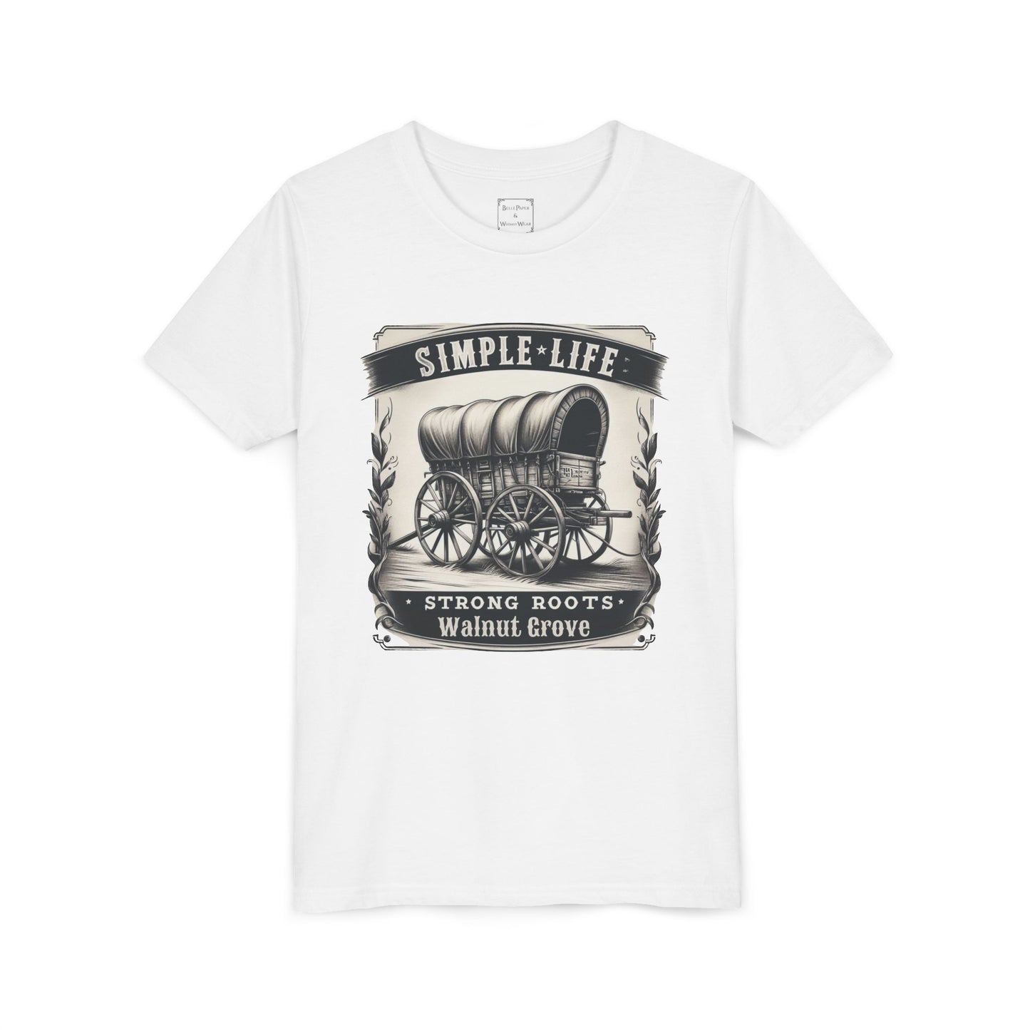 Walnut Grove Youth Tee, Laura Ingalls Wilder Simple Life Design, Vintage Style Shirt, Kids Graphic Tee, Farmhouse Kids Apparel, Adventure