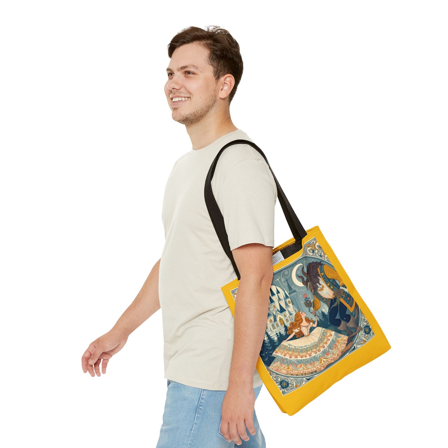 Beauty and the Beast, Fairy Tale, Tote Bag, Book Bag, Library Bag, Gift