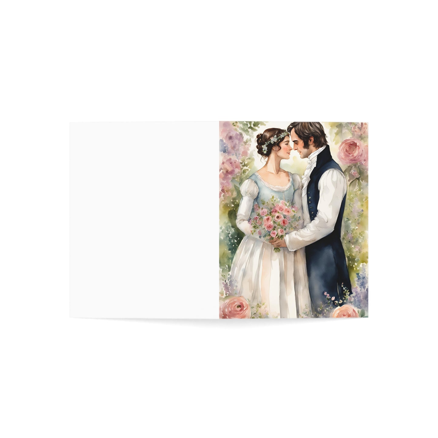 Stationery Pack, Pride and Prejudice Bridal Shower Darcy Elizabeth Jane Austen Greeting Cards 1 10 30 50pcs, Wedding Thank You Blank, Note
