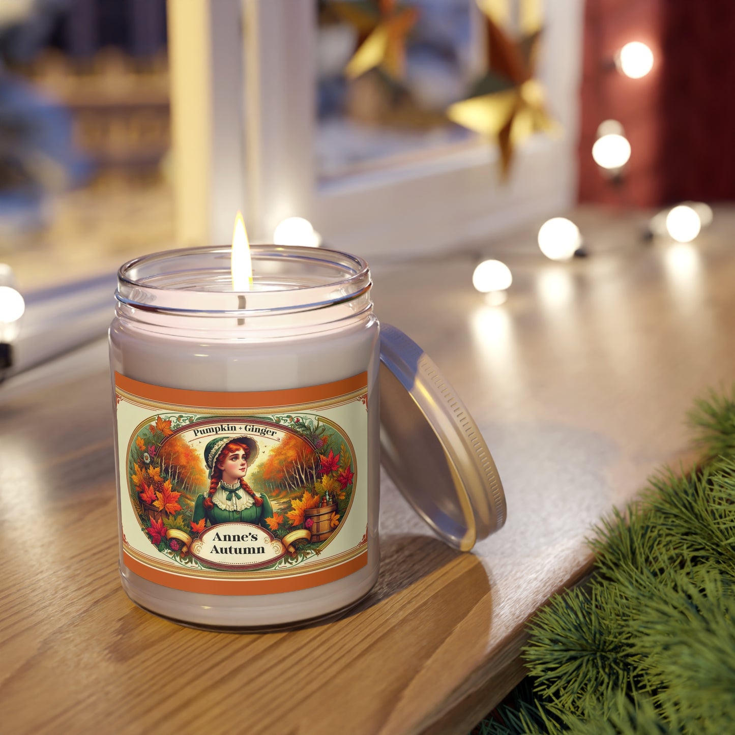Anne of Green Gables Candle, Cozy Autumn Scented Candle, Pumpkin Ginger Aroma, Fall Harvest Decor, Literary Gift for Book Lovers