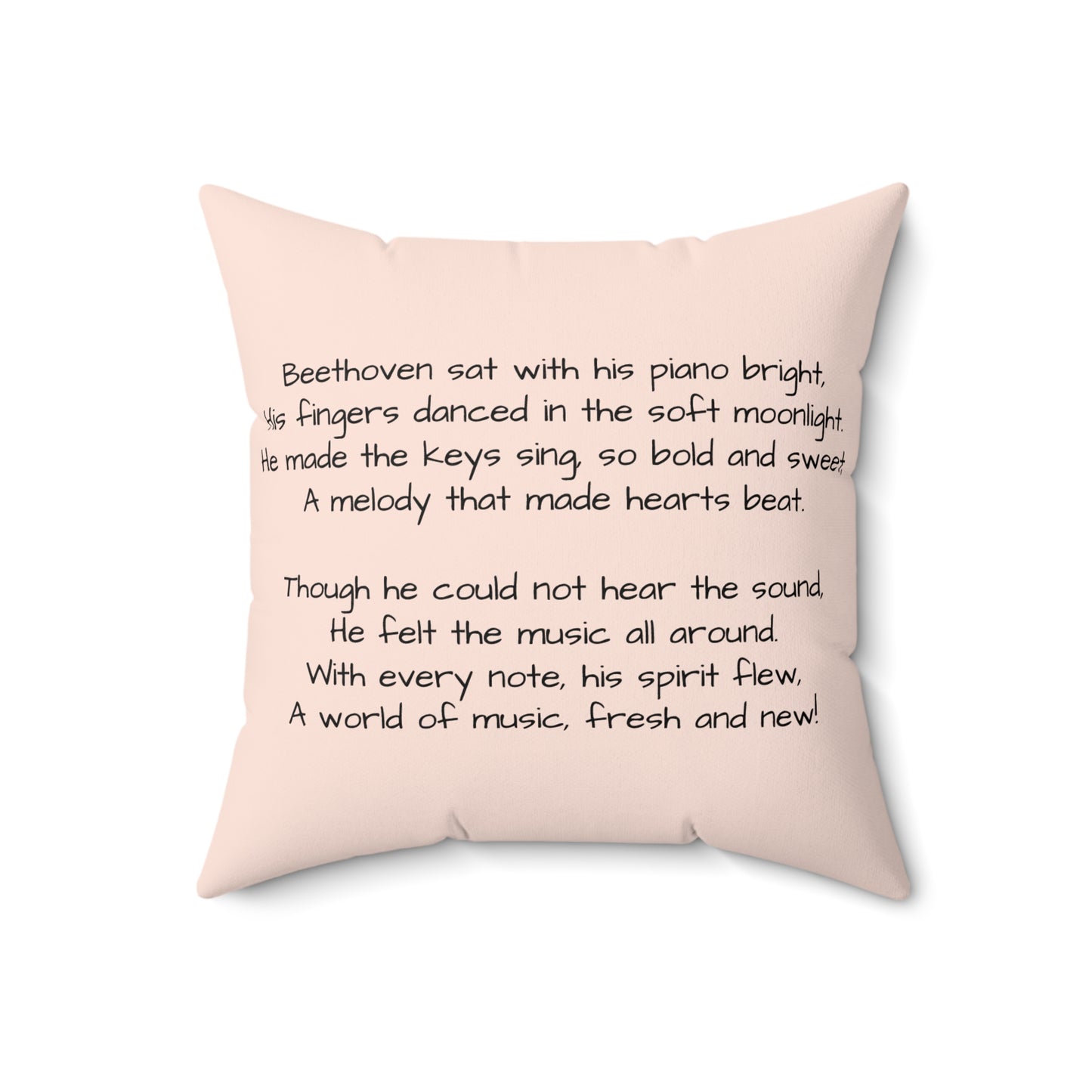Classical Music Pillow, Beethoven Piano Music Library Home Decor, Teacher Gift, Kids Room Decoration, Gift for Music Lover, Classroom Decor,