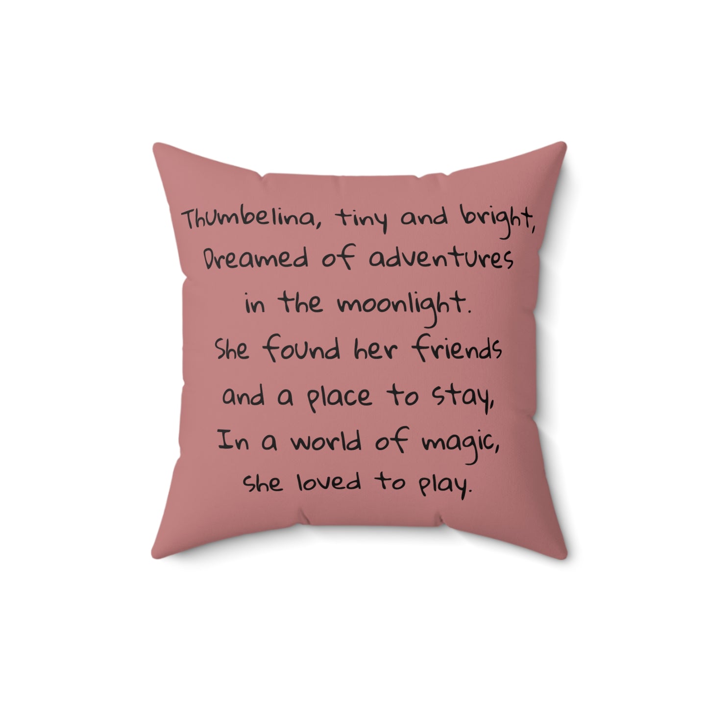Thumbelina, Square Pillow, Literary Pillow, Library, Book Nook, Reading Corner, Classroom, Teacher, Gift, Fairytale