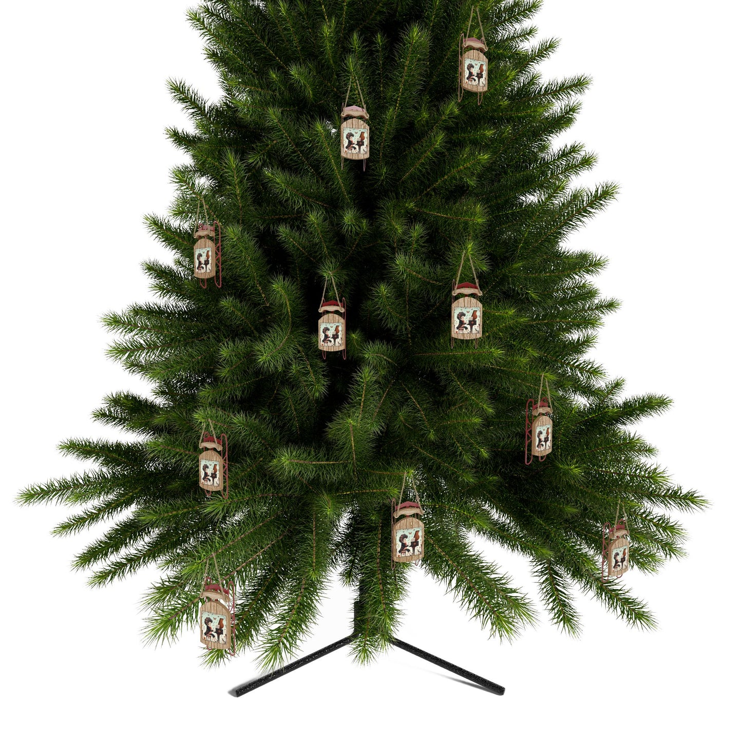 Sled Ornament Beethoven Gift Sled Ornament - Christmas Tree Decor, Holiday Gift, Musician Ornament, Composer Decoration, Musical Gift