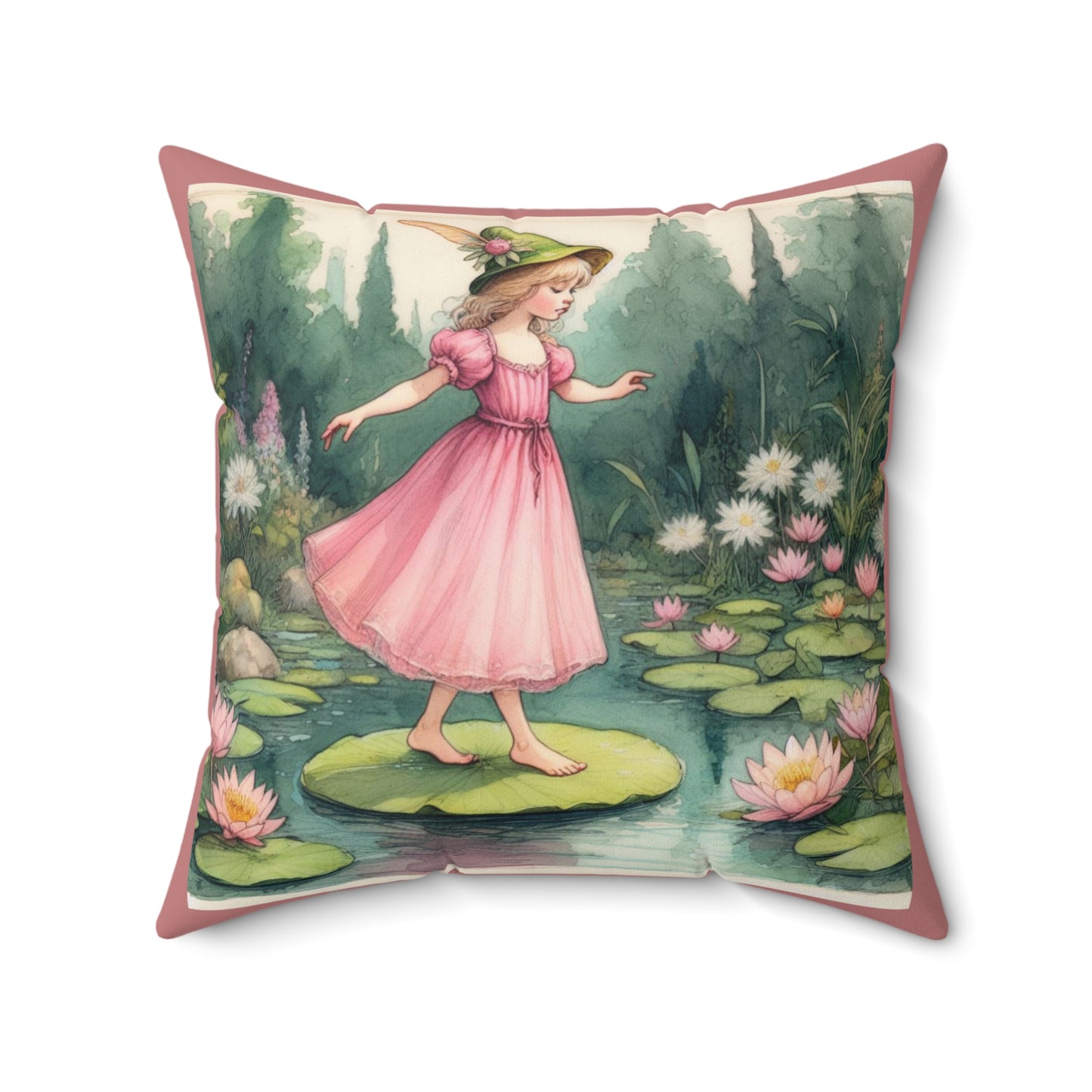 Thumbelina, Square Pillow, Literary Pillow, Library, Book Nook, Reading Corner, Classroom, Teacher, Gift, Fairytale
