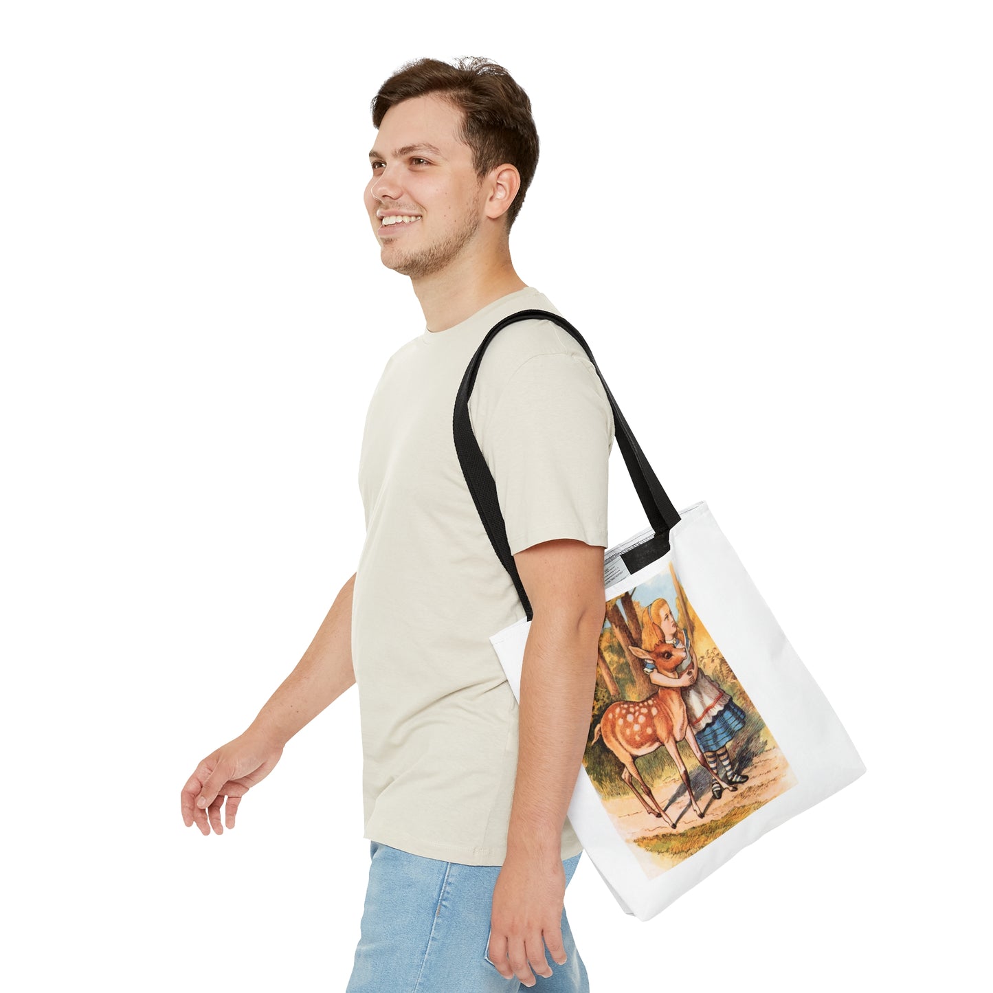 Alice in Wonderland, Lewis Carroll, Fawn Tote Bag