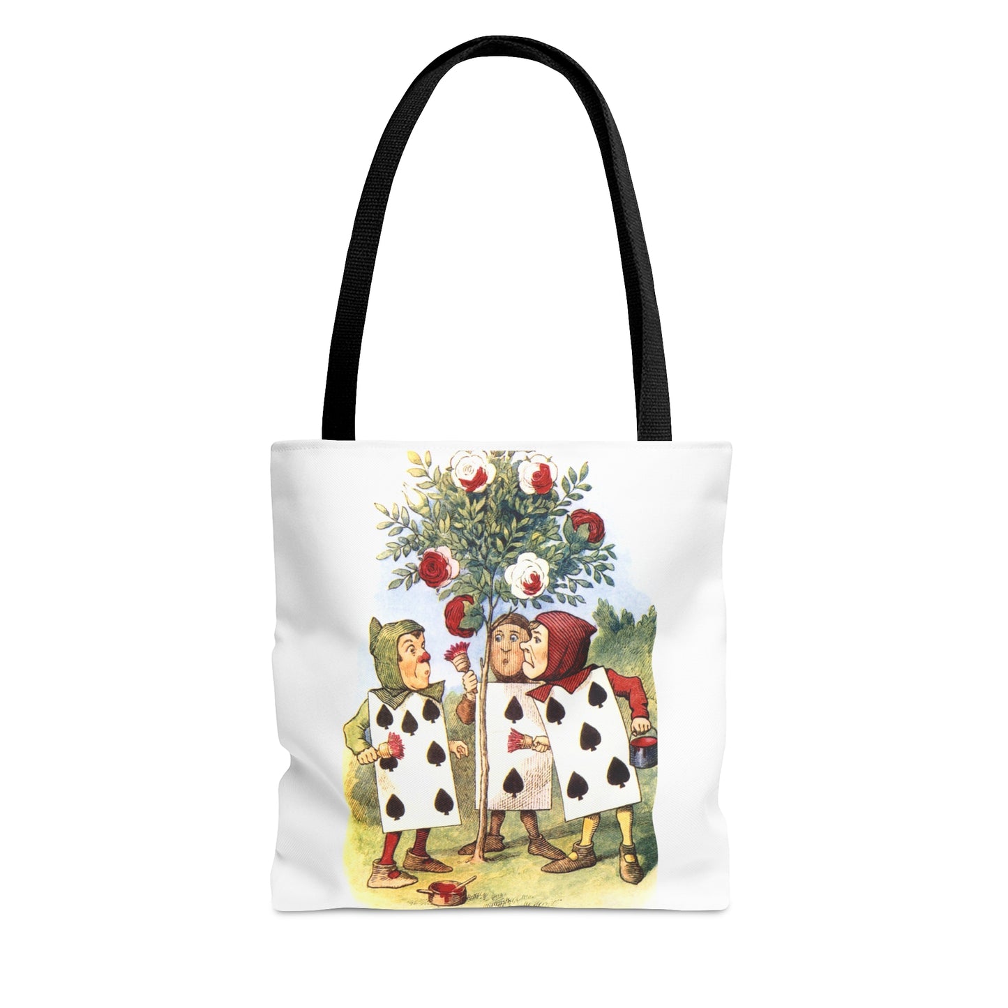 Alice in Wonderland Painting the Roses Red Tote Bag