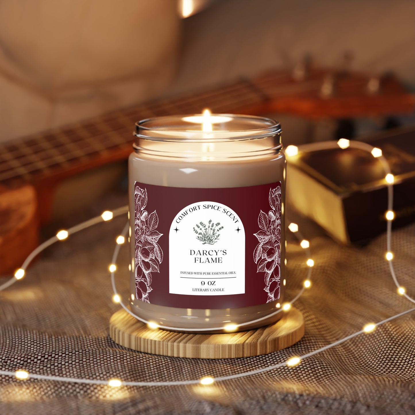 Regency, Jane Austen, Austenite, Candle, Literature, Darcy's Flame, Gift, Reader, Bookworm, Shower, Birthday, Scented Soy Candle, 9oz