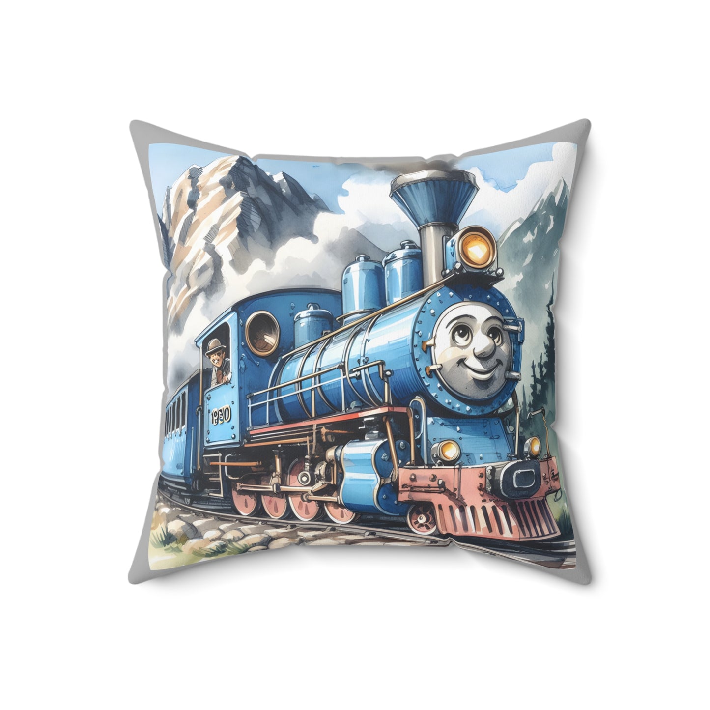 Train, Little Engine That Could, Square Pillow, Literary Pillow, Library, Book Nook, Reading Corner, Classroom, Teacher