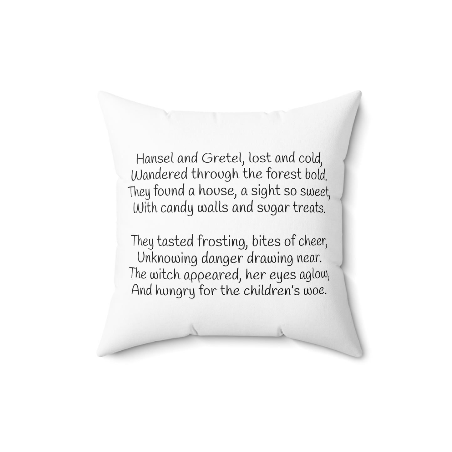 Fairy Tale Pillow, Cozy Decor, Kids Room Accent, Gift for Readers, Nursery Pillow, Storybook Home Decor, Hansel and Gretel