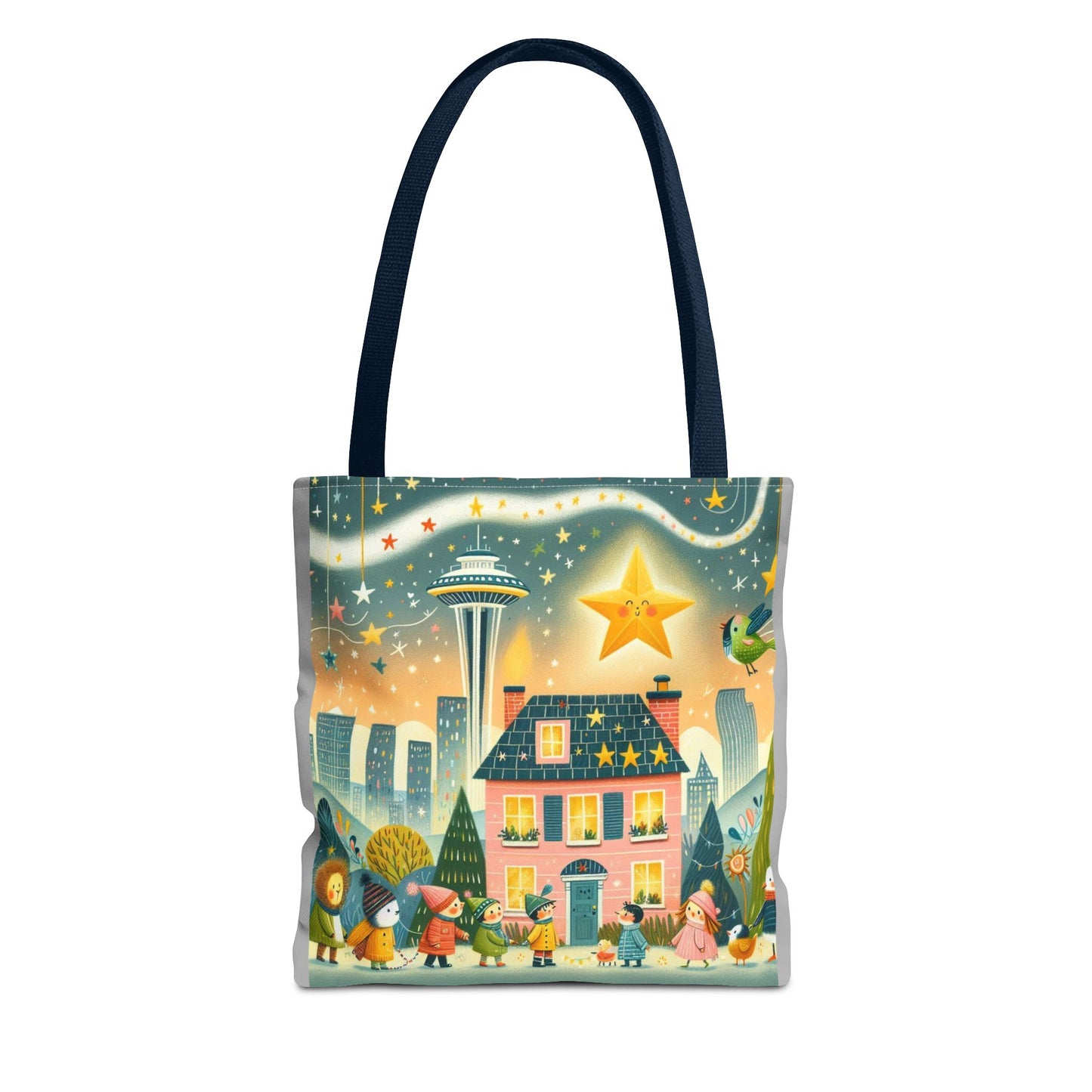 Seattle, Space Needle, Washington, Twinkle Twinkle Little Star, Nursery Rhyme, Tote Bag, Book Bag, Library Bag, Gift, School Bag,