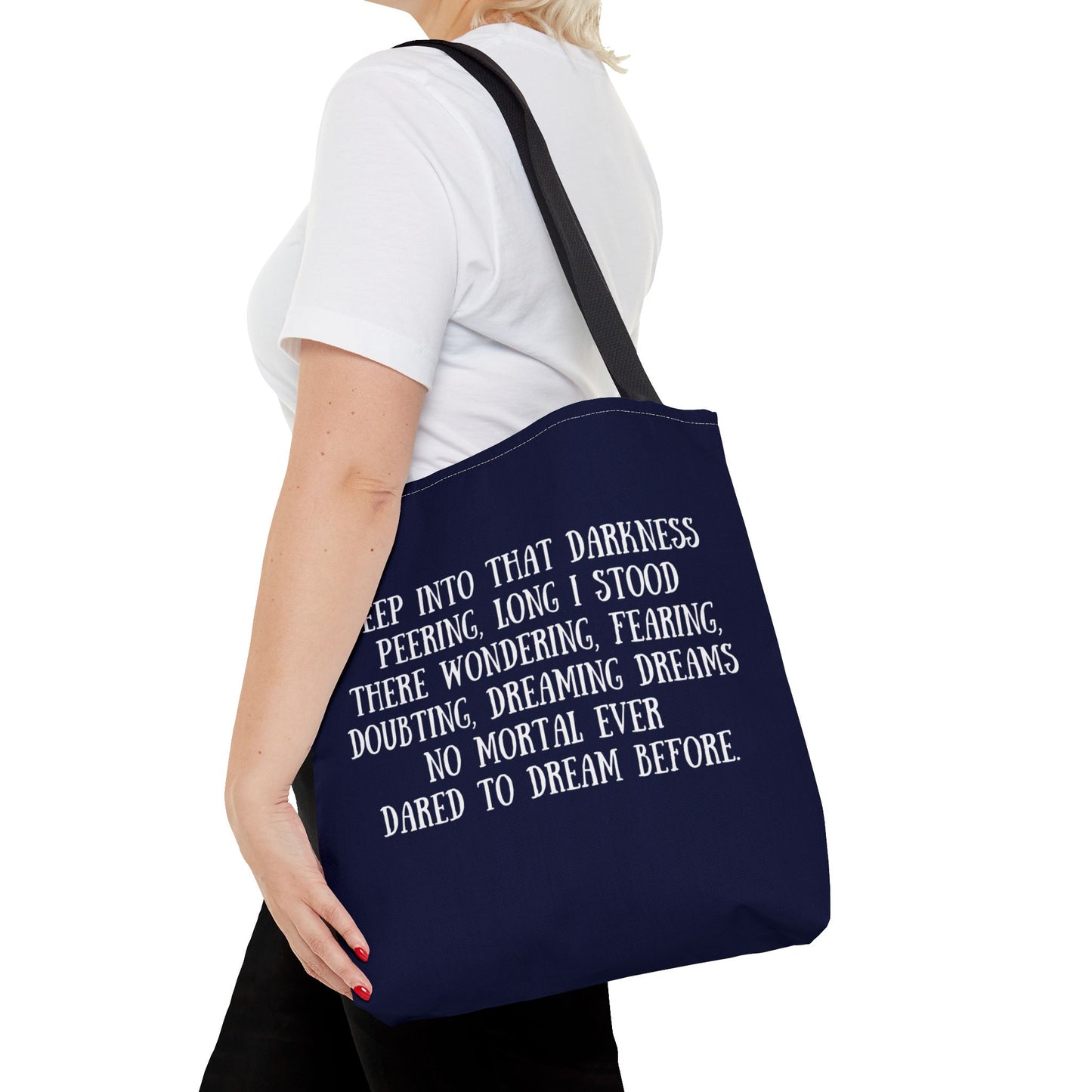 The Raven, Nevermore, Edgar Allan Poe, Literary Bag, Tote Bag, Book Bag, School Bag, Library, Gift