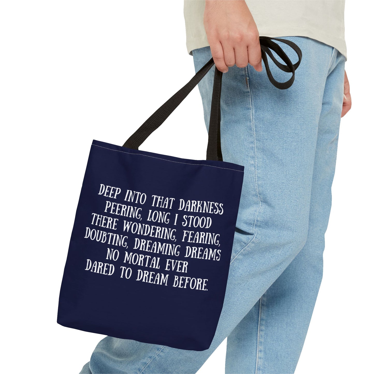The Raven, Nevermore, Edgar Allan Poe, Literary Bag, Tote Bag, Book Bag, School Bag, Library, Gift