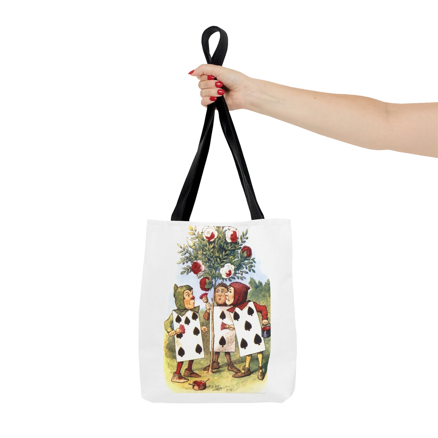 Alice in Wonderland Painting the Roses Red Tote Bag