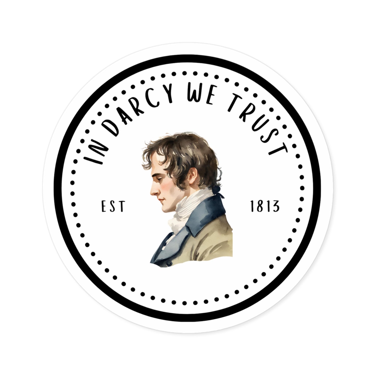 Regency, Jane Austen, Darcy, Pride and Prejudice, Austenite, Round Stickers, Indoor, Outdoor