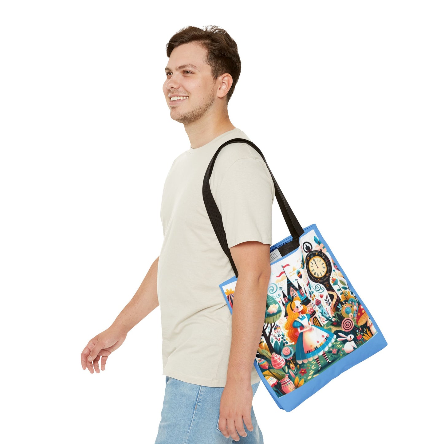 Alice in Wonderland, Fairytale, Lewis Carroll, Tote Bag, Book Bag, School, Library, Book Club