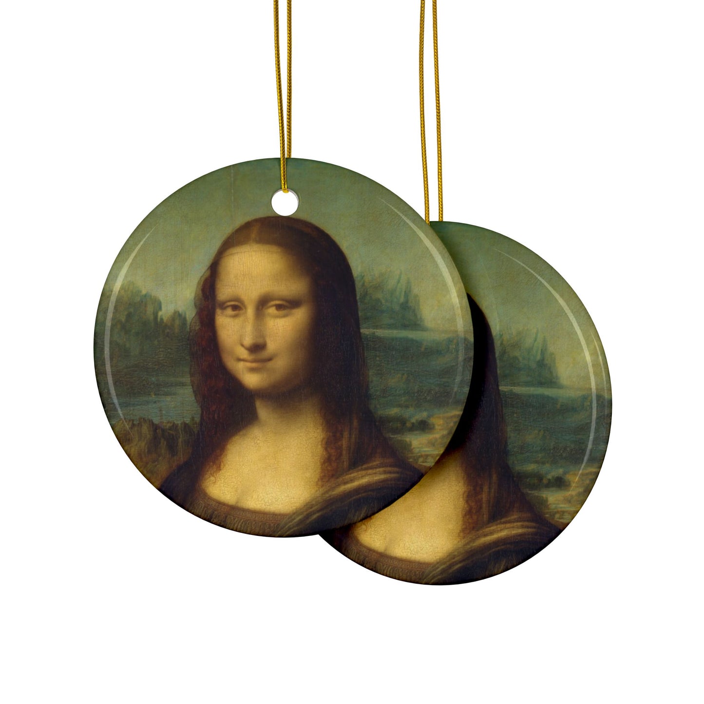 Artistic Square Pillow, Mona Lisa, Leonardo Da Vinci, Renaissance Art Gift, Artist Home Decor, Decor Accent, Ceramic Ornaments, Home Decor,