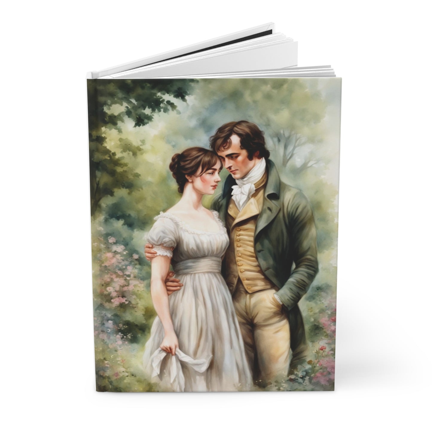 Elizabeth and Darcy, Jane Austen, Austenite, British, Bookworm, Gift, Library, Diary, Hardcover Journal Matte