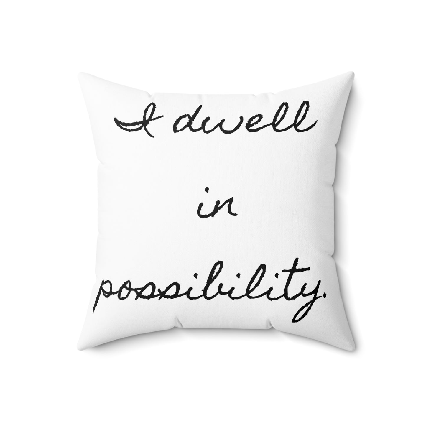 Emily Dickinson, Poet, Child, Square, Pillow, Bedding, Home Decor, Dwell in Possiblities
