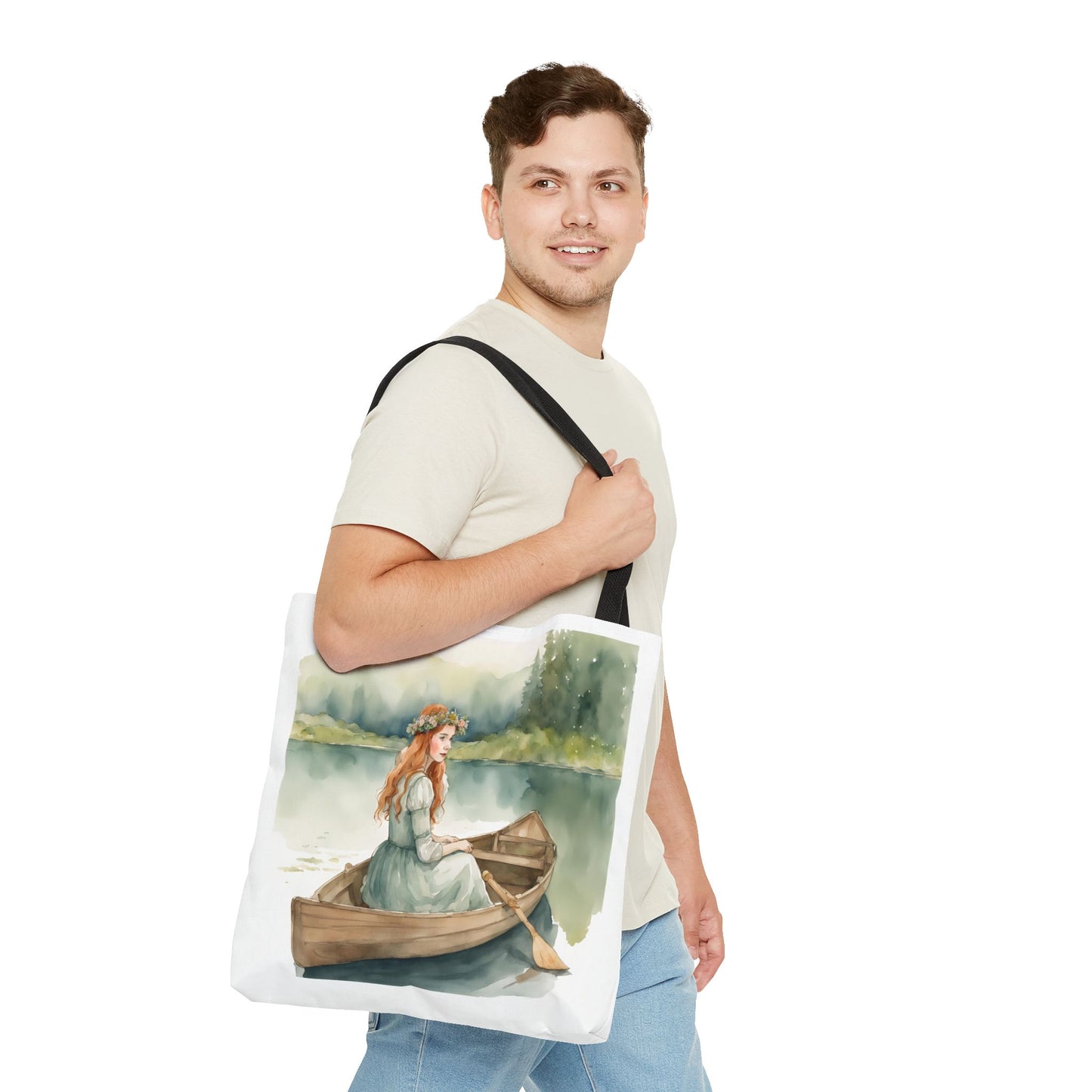 Anne of Green Gables, Lady of Shalott, Lucy Maud Montgomery, Tote Bag, Alfred Lord Tennyson, School Bag, Book Bag, Library Bag, Gift